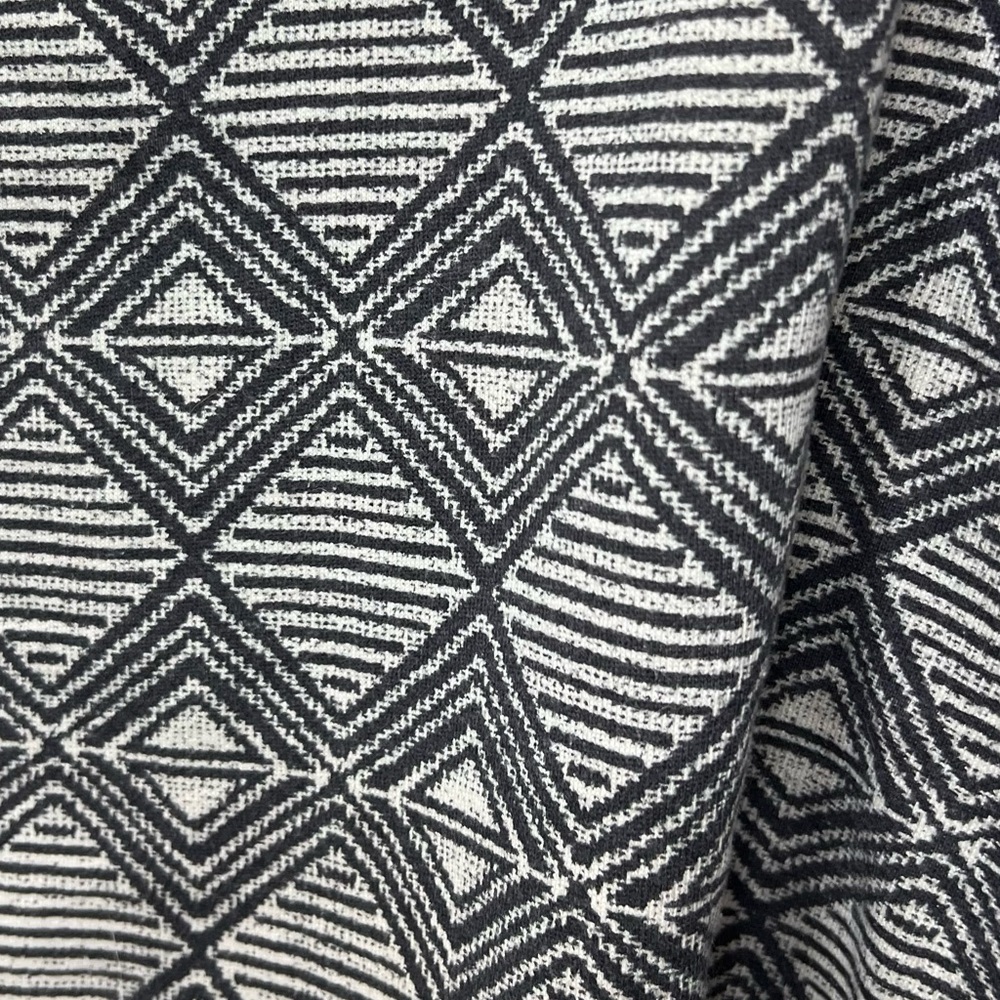Alternative Hoodie Poncho Geometric Printed Fringe Hem Size M/L - Picture 3 of 10